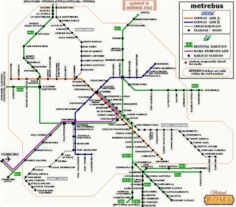 Termini Station Map Rome Map Of Romes Subway And Railway Transport