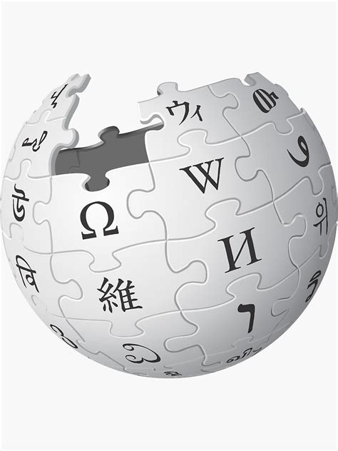 The Wikipedia Logo Sticker For Sale By Mrawfle Redbubble