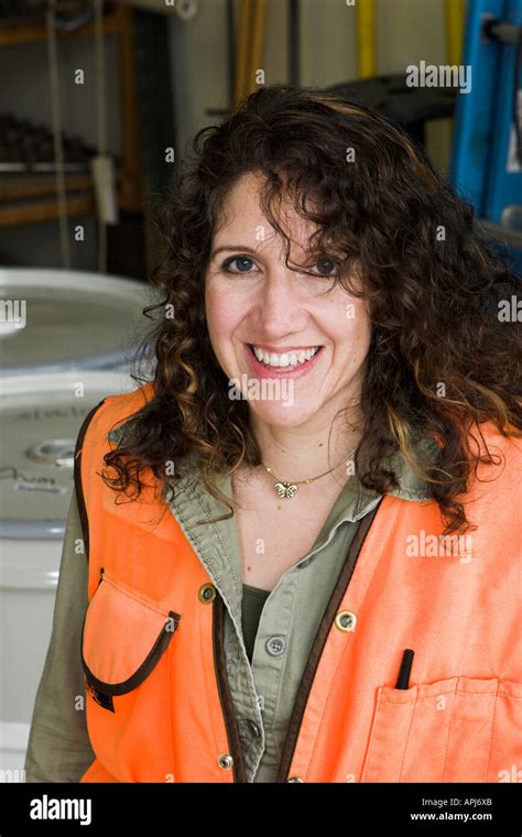 Adult Female Consulting Environmental Geologist In Field Gear Stock
