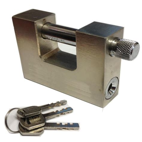 70mm Hardened Steel Shutter Lock Container Padlock 3 Keys Security