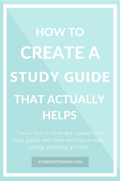 How To Create A Study Guide That Actually Helps Study Guide Study