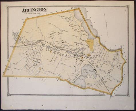 Map Of Arlington Massachusetts Tourist Map Of English
