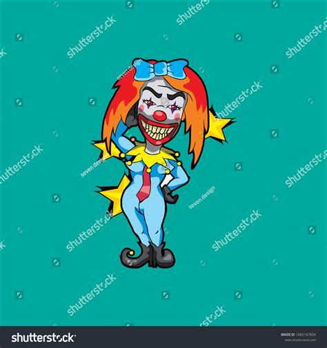 Cartoon Happy Clown Waving Hand Stock Vector Royalty Free 1682167834