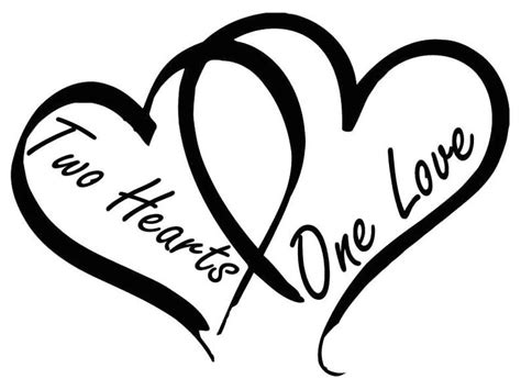 Two Hearts One Love Svg Png  Cricut And Silhouette Etsy Two Hearts