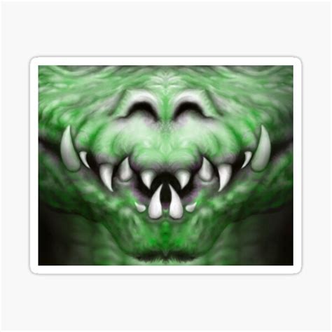Dragon Mouth Mask Sticker By Sodsworld Redbubble
