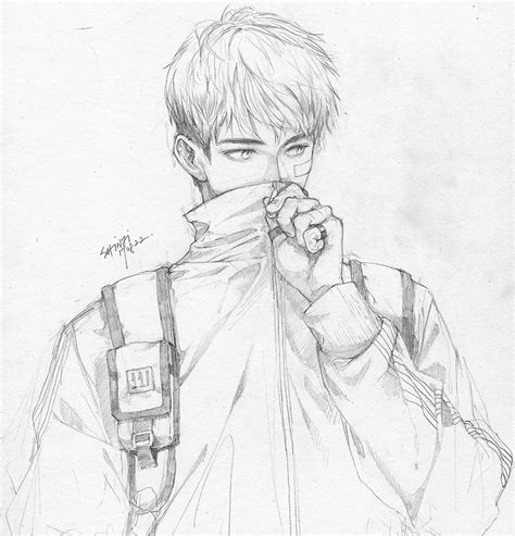 Yesterdays Sketch Anime Boy Sketch Anime Drawings Sketches Pencil