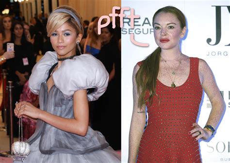 Lindsay Lohan Throws Wicked Shade At Zendayas Met Gala Cinderella Look Perez Hilton
