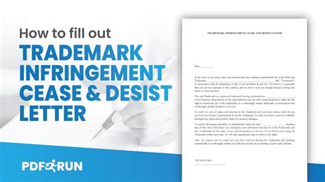 how to fill out trademark infringement cease and desist letter online pdfrun youtube