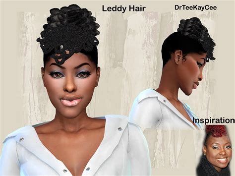 Leddy Updo Hair By Drteekaycee At Tsr Sims 4 Updates