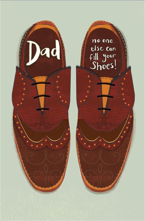 no one else can fill your shoes father s day dad card cards