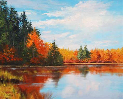 Autumn Lake By Artsaus On Deviantart