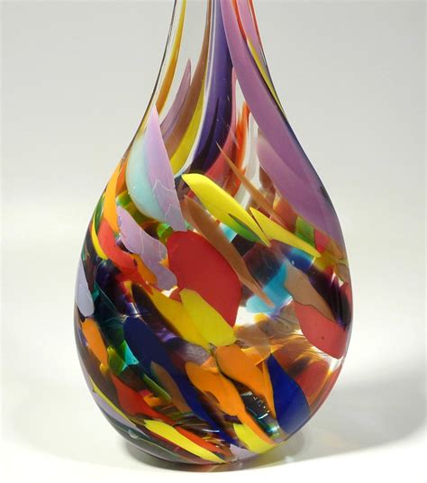 33 Hand Blown Glass Sculpture End Of Day Glass Dirwood Etsy