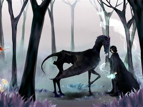 Yet when it comes to alan rickman's stunning portrayal in the film franchise, fans are sure to agree that he gave a beautiful performance throughout all eight installments. Thestral - Harry Potter - Zerochan Anime Image Board