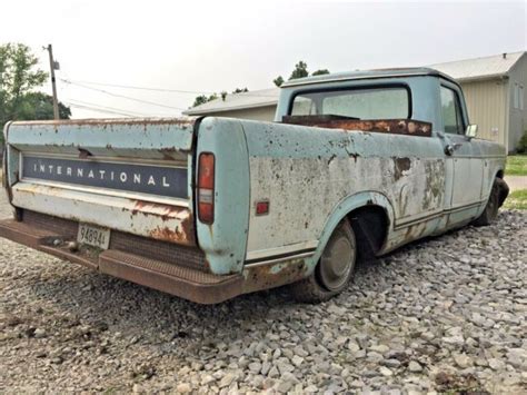 1974 International Harvester 100 Pickup Truck Old School Blue