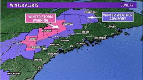Snowy Sunday Winter Storm Warnings In Maine
