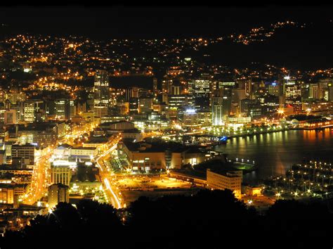 Wellington City Night View World For Travel