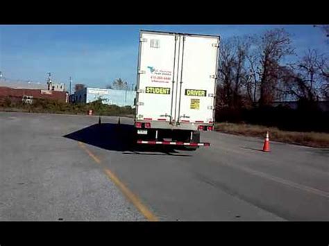 You are now a parallel park master. How to parallel park a tractor trailor (cdl test) - YouTube