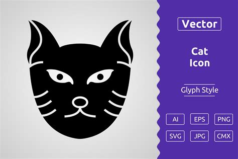 Vector Cat Glyph Icon Graphic By Muhammad Atiq · Creative Fabrica