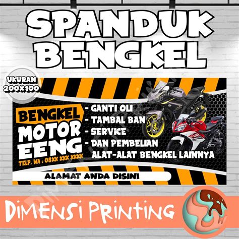 Jual SPANDUK BANNER BENGKEL MOTOR MURAH Shopee Indonesia