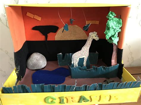 Giraffe Giraffe Crafts Diorama