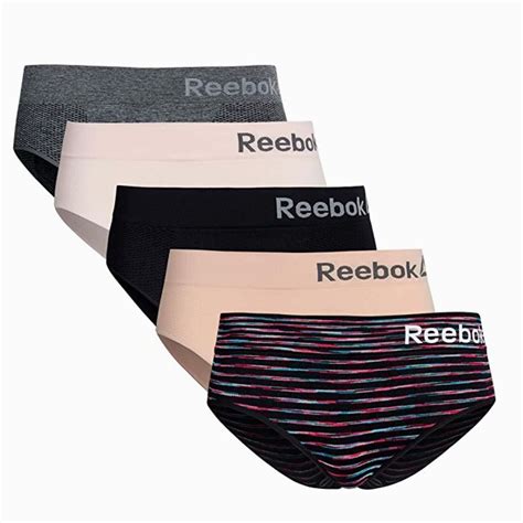 Reebok Mens Set Pack 5 Underwear Brief Low Rise Cotton W Red Blue