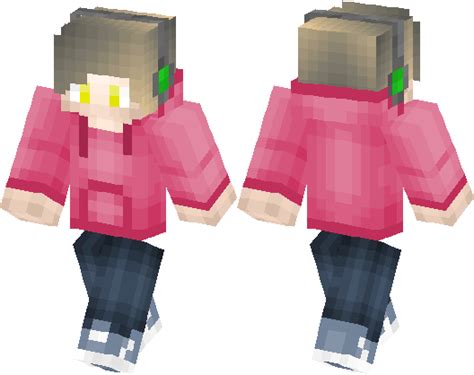 Request By Bolarjpp75 For A Cool Guy With Pink Hoodie Minecraft Skin