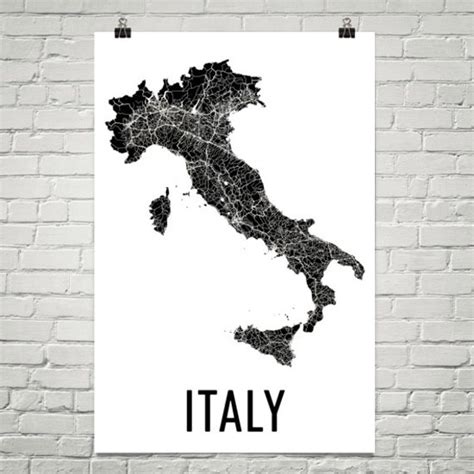 Włochy Mapa Wlochy Mapa Scienna Kody Pocztowe 97 X 137 Cm Mapy