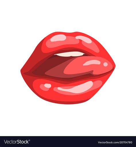 Lips With Tongue Sticking Out