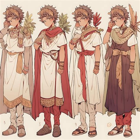 Premium Ai Image Anime Character Design Male Ancient Greek Fantasy