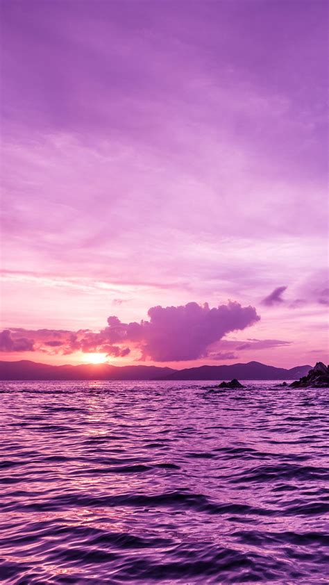 Wallpaper Pelican Island Sunset Purple Travel 11982