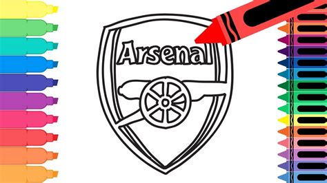 How To Draw Arsenal Fc Badge Drawing The Arsenal Logo Coloring