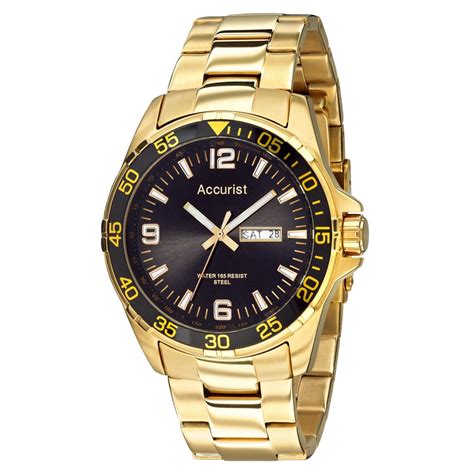 Accurist Mens Gold Tone Watch Mb1004b Accurist Watches Market Cross