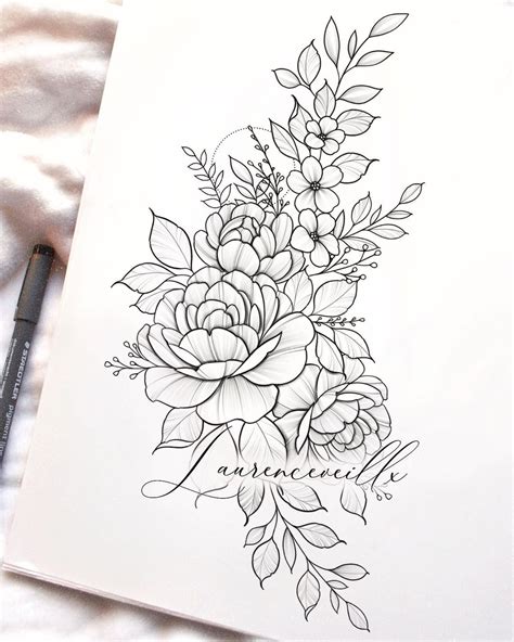 Realistic Flower Tattoo Designs On Paper Best Tattoo Ideas