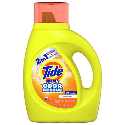 Tide Simply Odor Rescue Fresh Linen Liquid Laundry Detergent 20 Loads ...