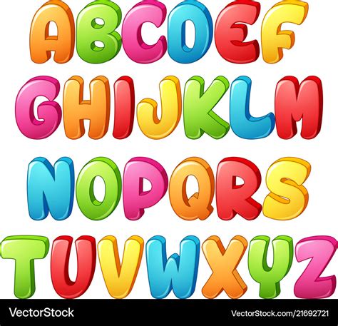 Alphabets Letters For Kids Stock Vector Illustration