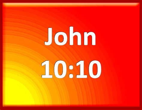 John 1010 The Thief Comes Not But For To Steal And To Kill And To