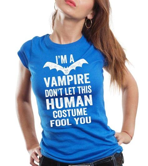Halloween T Shirt Funny Halloween Party Vampire Costume Woman Etsy