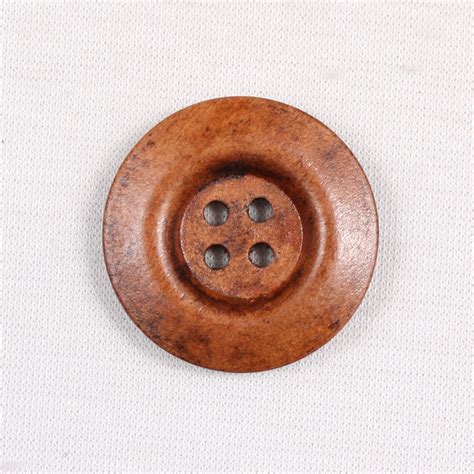 6 Brown Wooden Buttons 15mm 20mm Or 25mm 4 Holes 323274st Etsy
