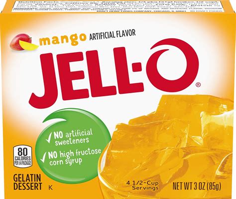 Jell O Mango Gelatin Dessert 3 Oz Pack Of 24 Amazonca Grocery