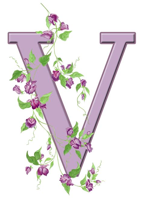 Letter V Floral Initial Free Stock Photo Public Domain Pictures