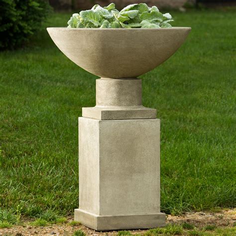 Campania International Savoy Planter With Pedestal Stone Planters