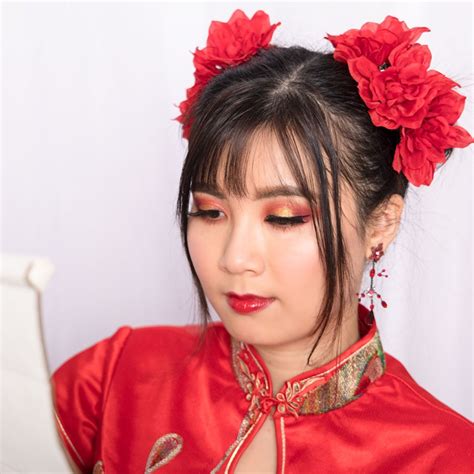 chinese new year makeup and hair maquillaje chino peinados peinados con flequillo