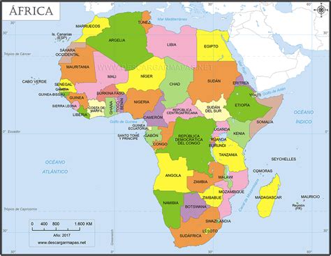 Mapa Político De África Descargar Mapas