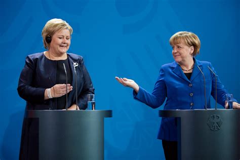 Merkel Inviterte Erna Til økonomi Toppmøte Vg