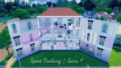 Barbie Doll House Speed Building Sims 4 Youtube