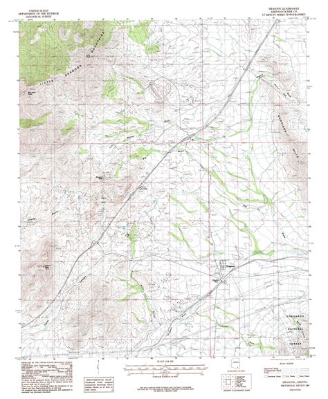 Dragoon Topographic Map Az Usgs Topo Quad 32110a1