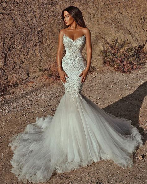 Sparkly Mermaid Wedding Dress Au