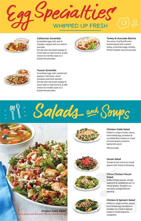 IHOP menu in Port Coquitlam, British Columbia, Canada