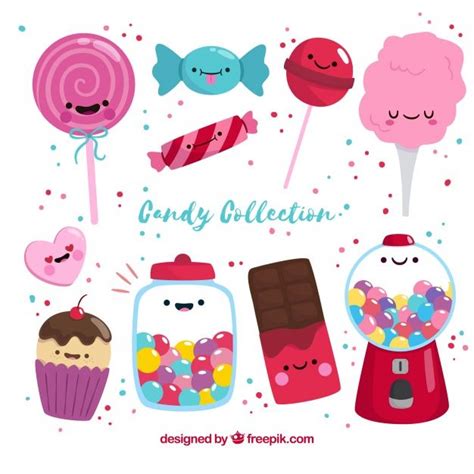 Download Colorful Candies Collection In Hand Drawn Style For Free