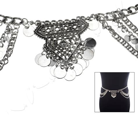 Women Charm Belly Body Chain Bikini Sequins Tassel Waist Jewellery